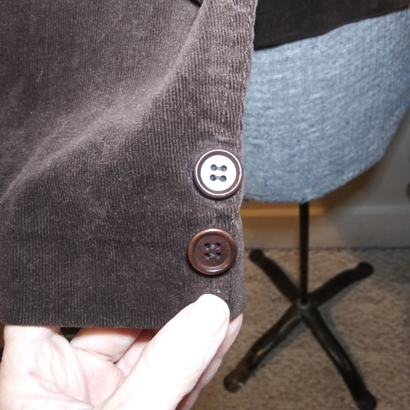 Vintage J. Crew Green Label Brown Corduroy Riding Jacket Style Blazer - Picture 5 of 9